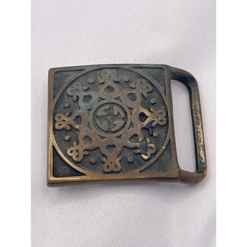Tech-Ether Guild Mandala 1974 Solid Brass Vintage Belt Buckle Nice‎ Condition!